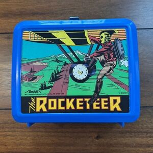 Vintage 1991 Aladdin Disney's The Rocketeer Plastic Lunch Box with Thermos